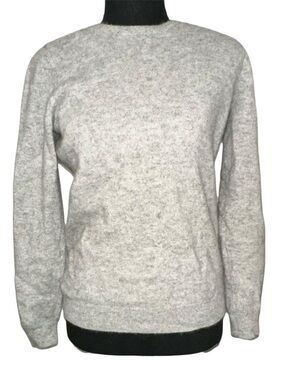 Classic Crewneck Women's Sweater - Light Gray